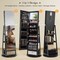 Jewelry Storage Cabinet with Full-Length Mirror and Lockable Door